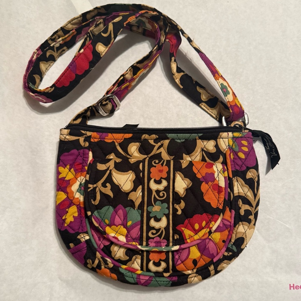 Floral Black Crossbody Bag - Picture 2 of 7
